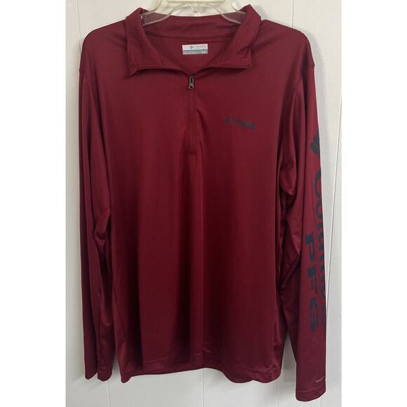 Columbia PFG Shirt Omni Shade 1/4 Zip Pullover Mens Size Medium Long Sleeve - Picture 1 of 8